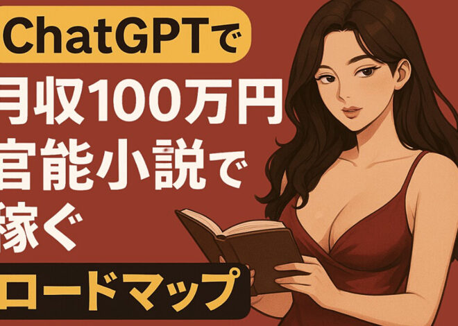 【穴場副業】ChatGPT×Kindleで官能小説を出版して月収100万円を稼ぐロードマップ