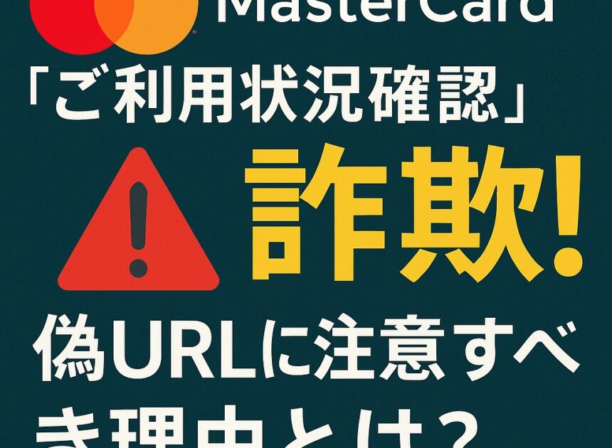 【危険】MasterCard「ご利用状況確認」メールは詐欺！偽URLに注意すべき理由とは？