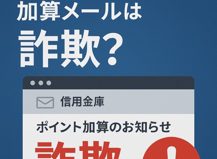 「あなたに届いたメール一覧の詐欺判定」From: “信用金庫”