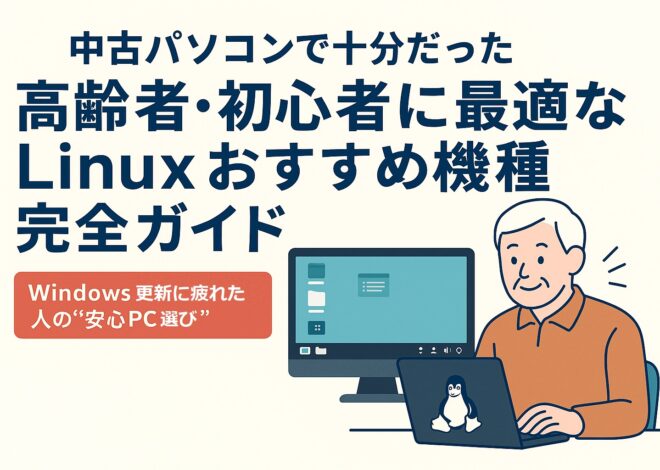 Windows不要？中古PC×Linuxで叶える高齢者や初心者の安心パソコン生活