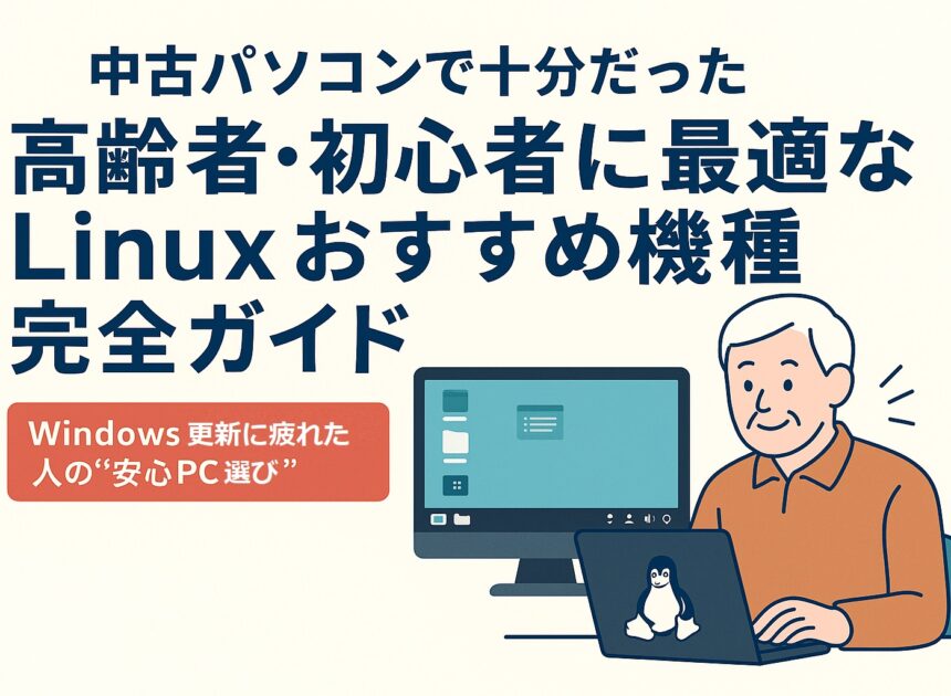 Windows不要？中古PC×Linuxで叶える高齢者や初心者の安心パソコン生活