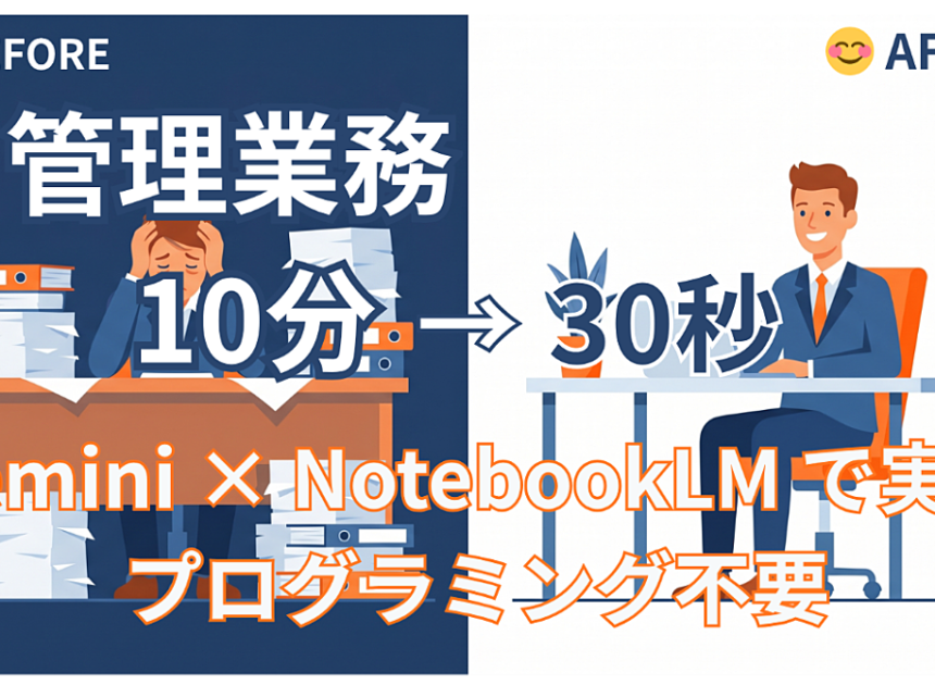 コピペで使えるテンプレ付き。Geminiで管理業務10分→30秒にした営業マネージャーの全手順書