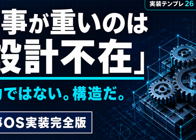 仕事OS実装完全版──思考・判断・行動を設計して回す人の1日

「読む」では終わらせない。今日から回す実装書だ。